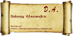 Dobosy Alexandra névjegykártya